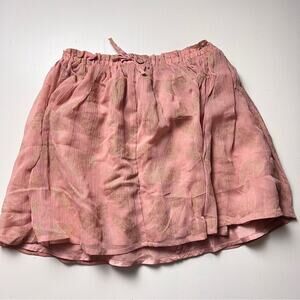 GAP Kids Light Pink  Shimmer Bubble Skirt with Pleated High-Low Design Sz L